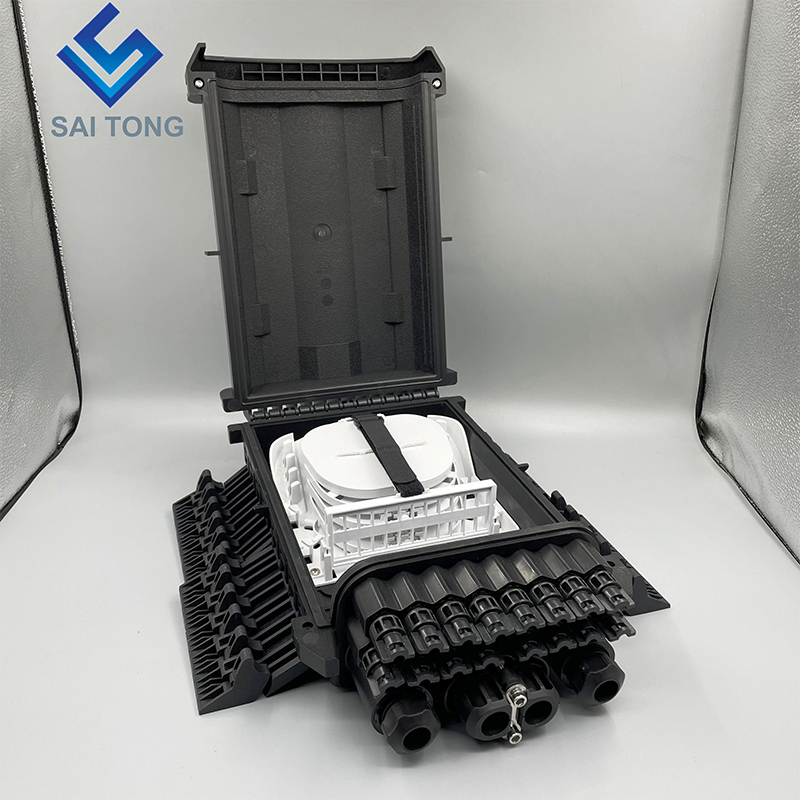 Outdoor Fiber Access Terminal Closure 96 cores Wall Mounting and Pole Mounting Installation 16 Port Fiber Optic Splice Enclosure