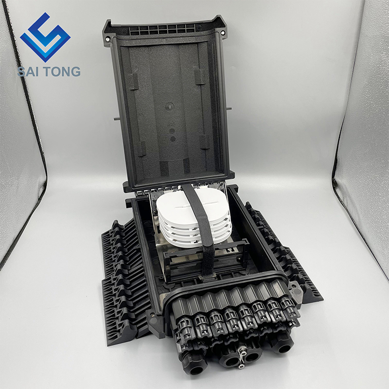Saitong FTTH Outdoor Waterproof IP65 16 core box distribution Fiber Optic Terminal 4 in 16 out with new product 1 buyer