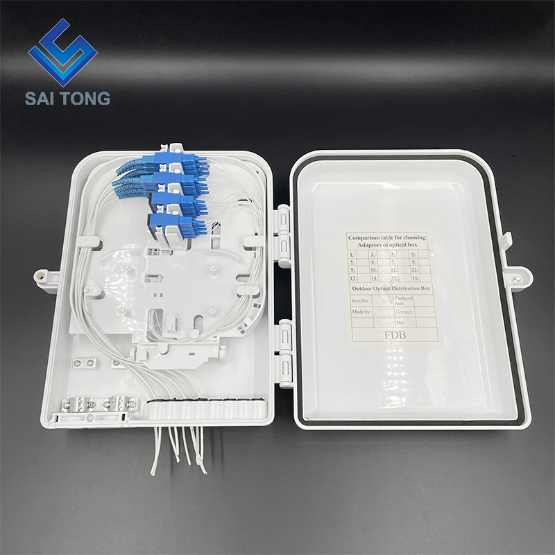 FDB fiber equipment terminal box 16 core indoor /outdoor ftth fiber optic distribution box with 16pcs SC adaptor made in china