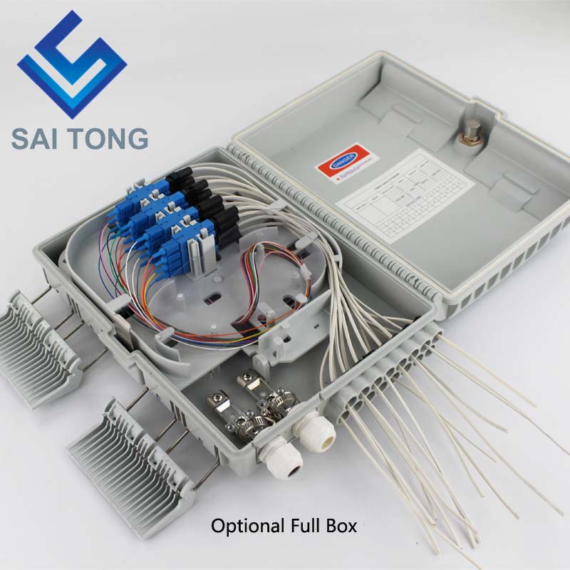 China good quality 16 cores gray abs distribution box sc upc fiber terminal box FTTH fiber optic terminal box wall-mounted FOB