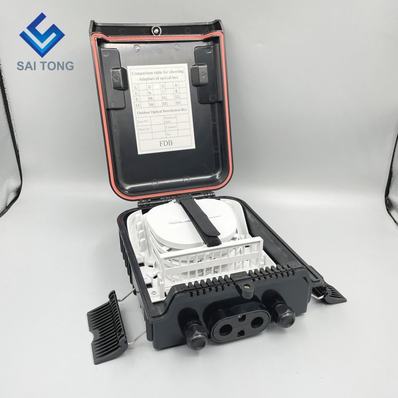 Outlet cable in the box top New design Outdoor 4 inlet 16 outlet FTTH 16 Core fiber box optic distribution box with tray type