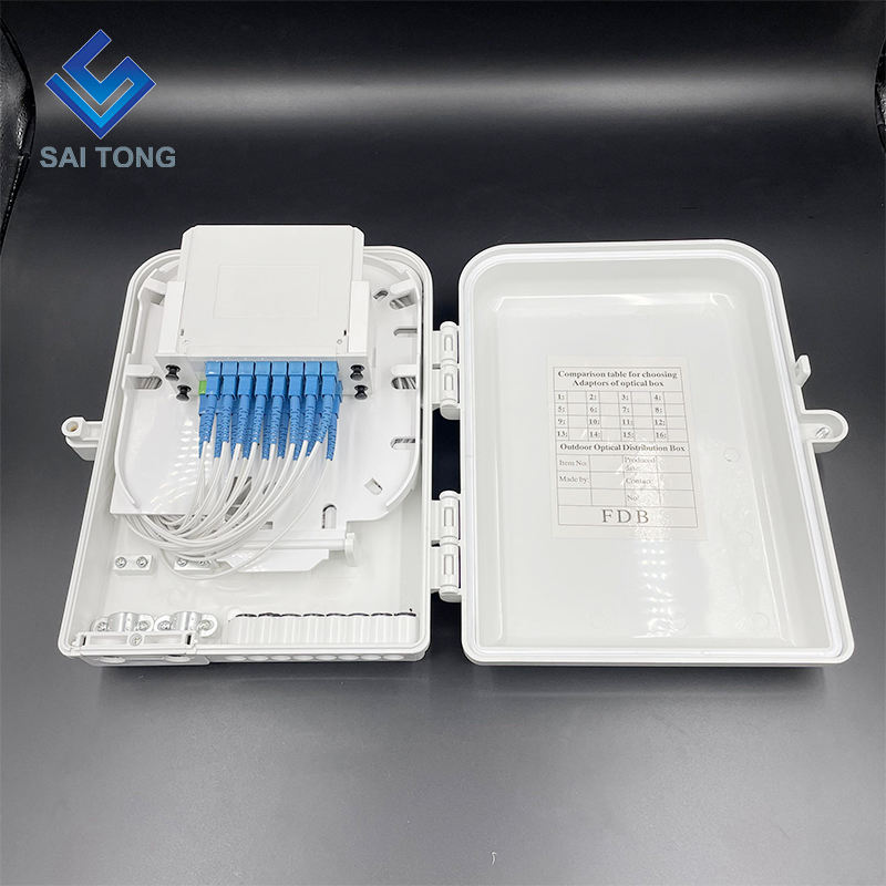 FTTH BOX 16 core outdoor 16 ports fiber distribution box with 1x16 plc splitter terminal box for wall-mount and Pole mounted