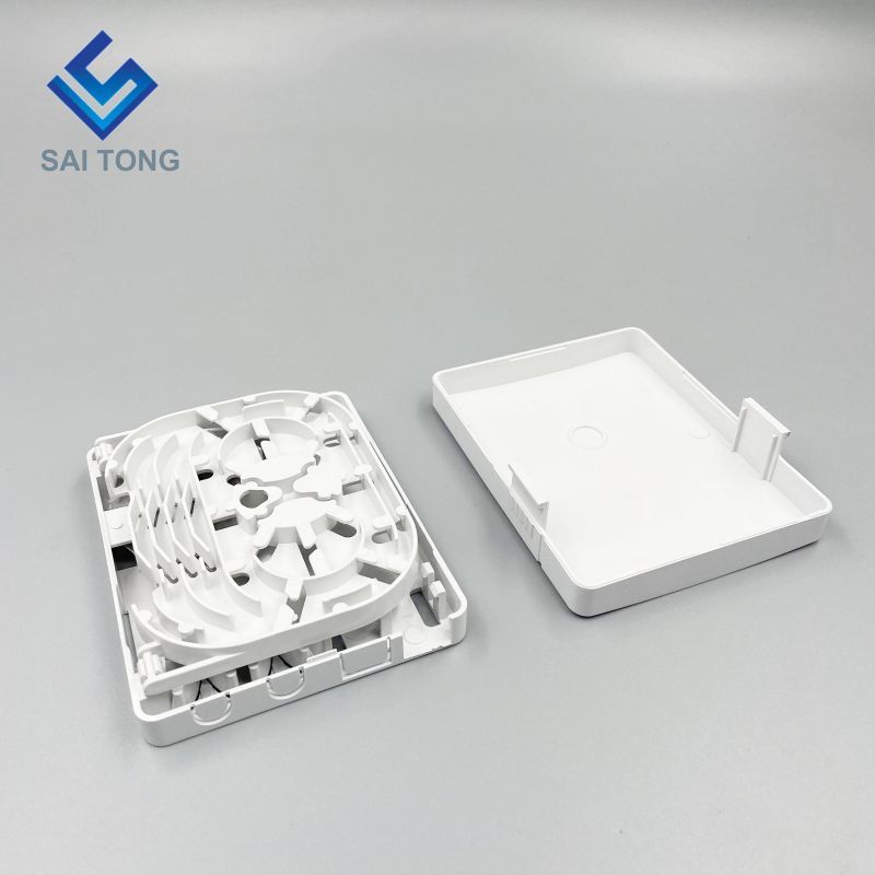Ningbo Saitong Good Price Mini 2 Core FTTH Optical Fiber Termination Box Indoor Fiber Optic Terminal Distribution Box