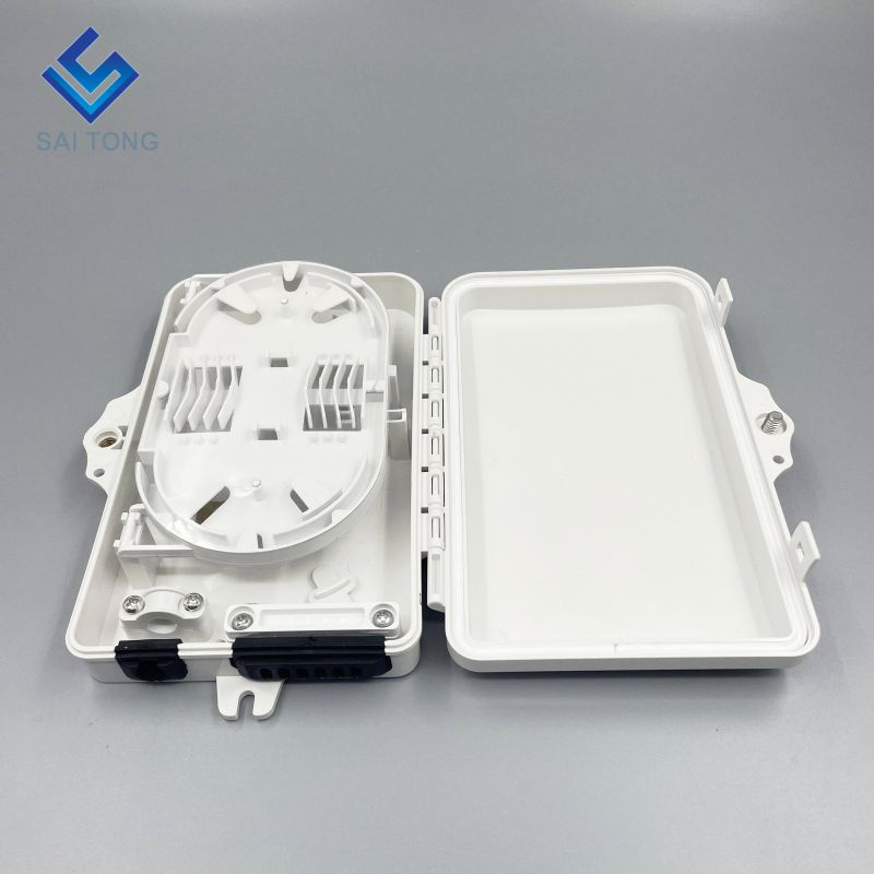 Saitong 1/6 Ports FTTH FTTX 6 core fiber optic distribution box PLC support box ABS optic box