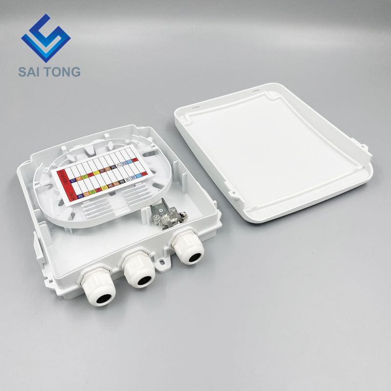 Cixi Saitong FTTH 8 Core fiber optic terminal box indoor 8 ports fiber Box wall mounted 1 in/3 out FDB New product