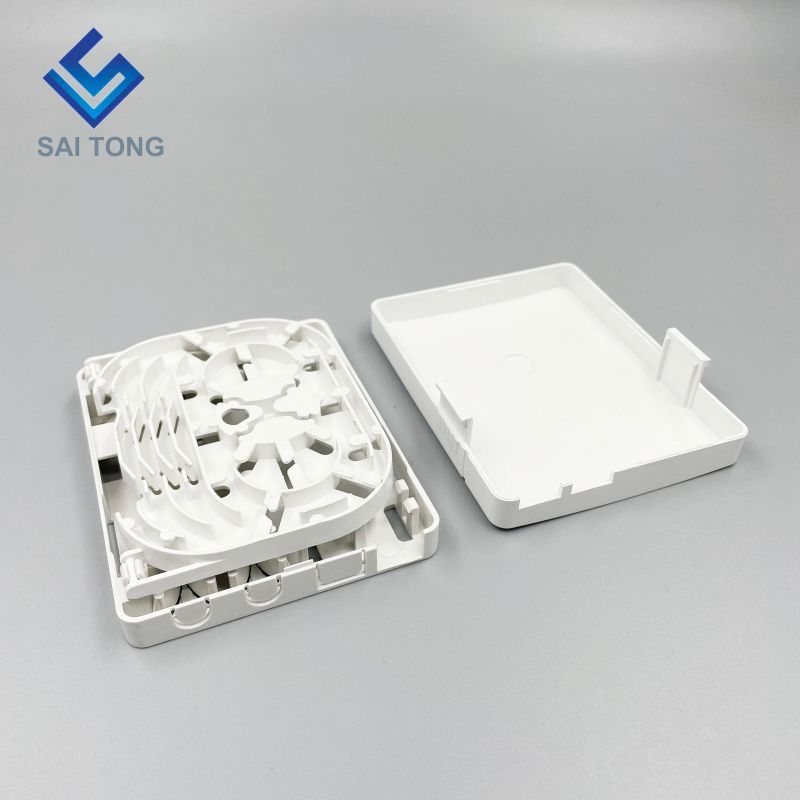 2 ports cores wall mounted Socket Panel Box 2 port Mini FTTH faceplate panel fiber optic terminal box for Earless adapter