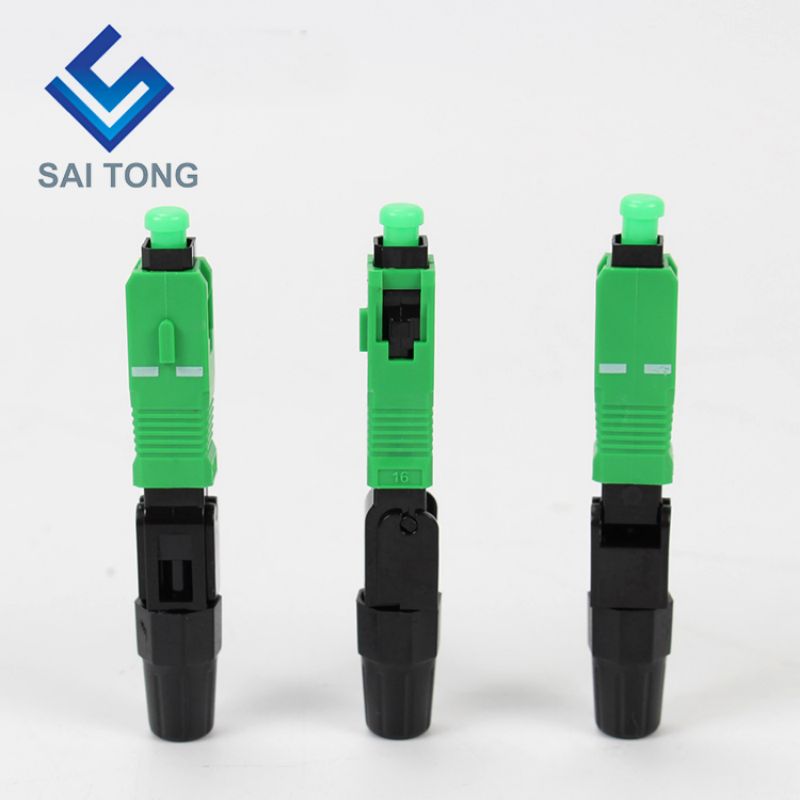 with good operation FTTB FTTX Network Fiber Optic Fast connector sc apc green color fiber cable fast connector Quick Connector