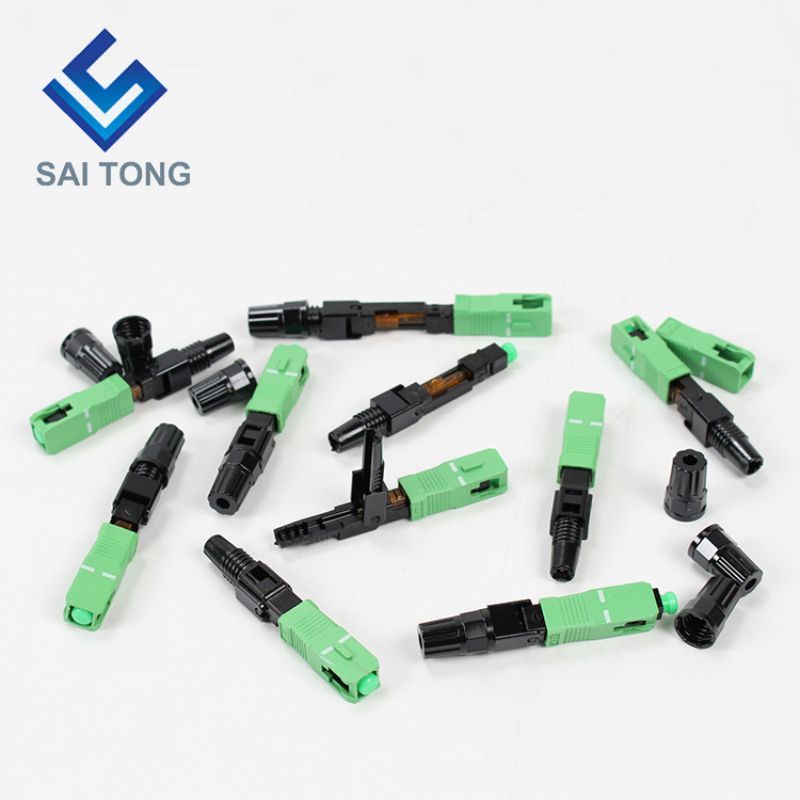 with good operation FTTB FTTX Network Fiber Optic Fast connector sc apc green color fiber cable fast connector Quick Connector
