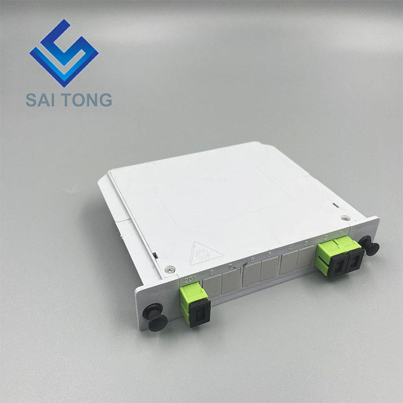 1:2 SC/APC Card PLC fiber optical splitter card inserting splitter waterproof SC UPC LGX box cassette type splitter