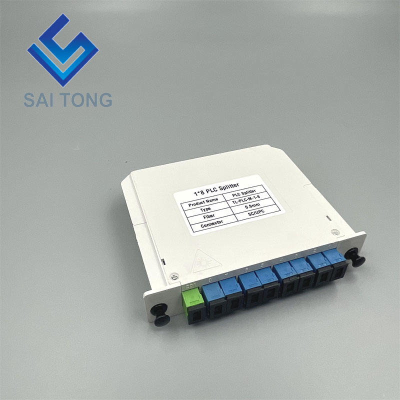 SC/UPC 1 x 8 Fiber Optic PLC Splitter Mini tube Type Splitter Plc Splitter waterproof SC UPC LGX box cassette type