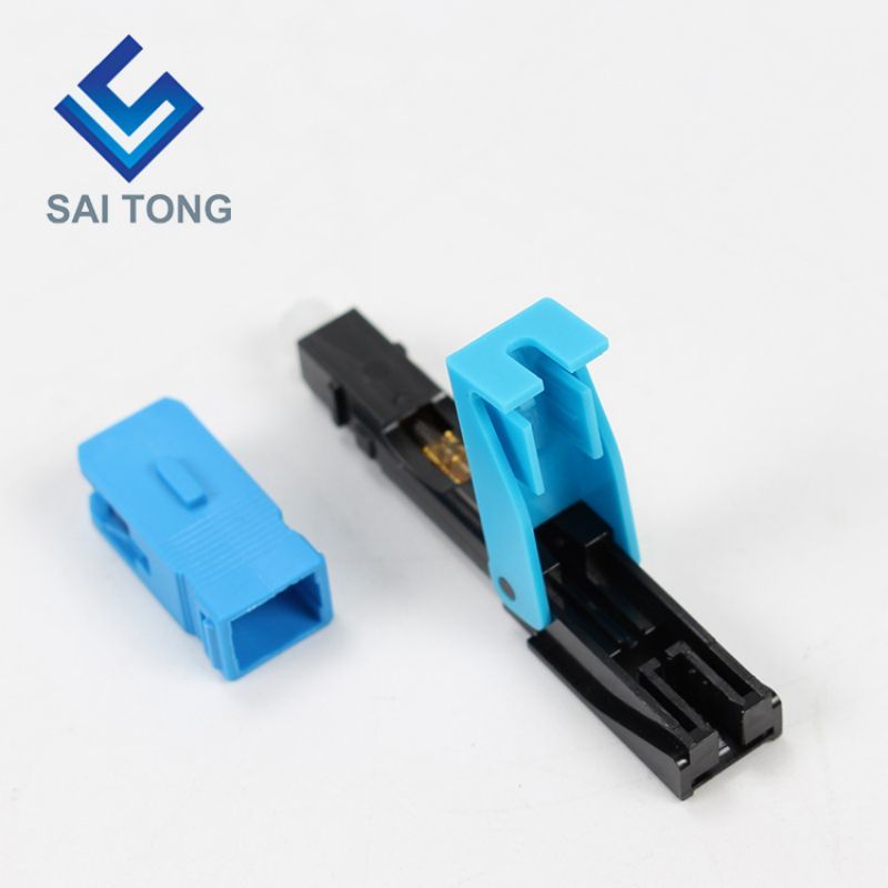 SC UPC Optic Fiber Fast Connector blue for Field Assemble FTTH Quick Connector 0.3dB fiber cable fast connector Singlemode
