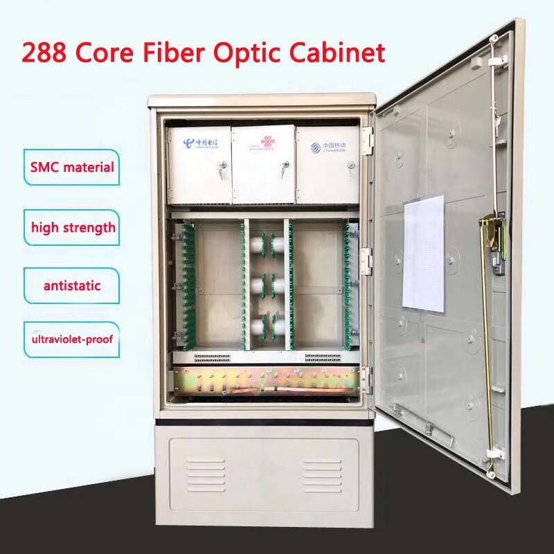 SaiTong FTTH Splice 288 Core fiber optical SMC cabinet waterproof IP55 smc fiber cabinet Support for Standard or Customized