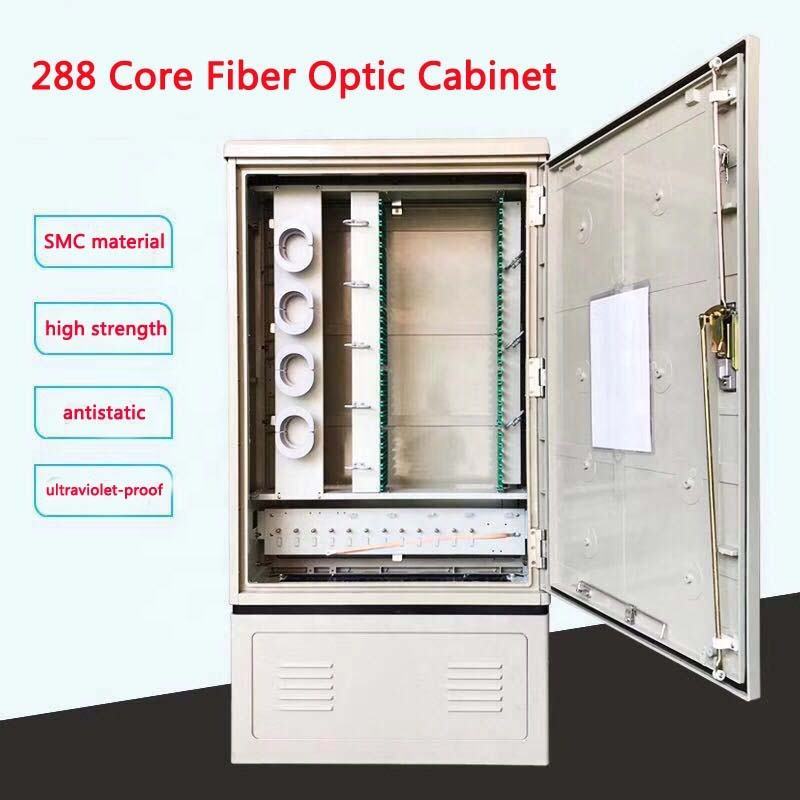 Saitong FTTH 288 core fiber optic cabinets SMC optic fiber distribution cross connection cabinet fiber ftth distribution cabinet
