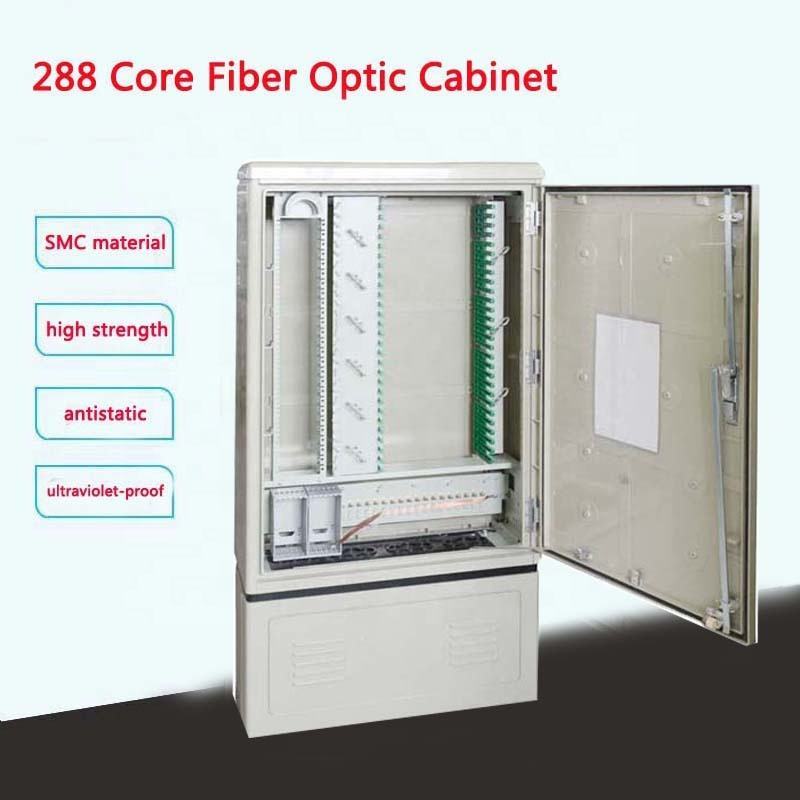 Hot sale SaiTong FTTH 288 Core fiber distribution hub cabinet Outdoor SMC Material waterproof outdoor 288 fiber cabinets ODF ODB