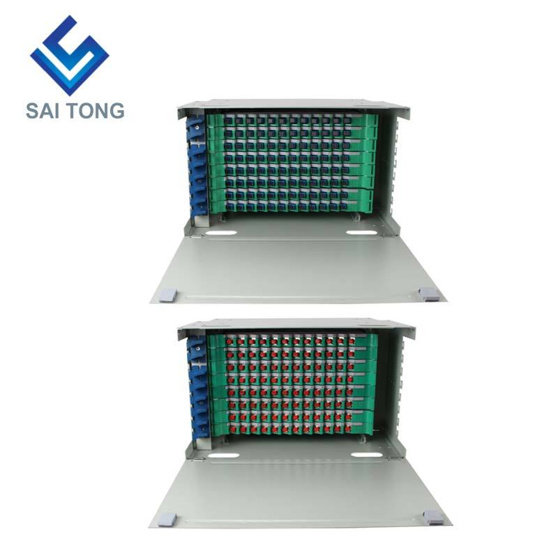 FTTH 19 Inch Rack Mount 96 Port Cabinet SC/FC ODF 8U 96 core Outdoor Optical fiber Distribution Frame Price Optional Full Load