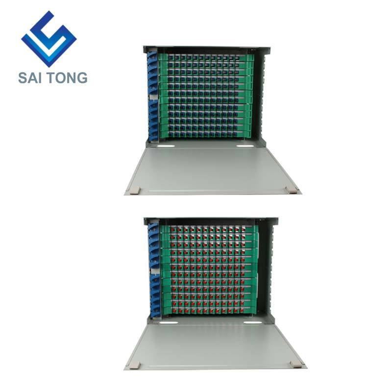 2022 SaiTong FTTH 19 Inch Rack Mount 144 Port Cabinet SC/FC ODF 12U 144 core Optical fiber Distribution Frame Optional Full Load