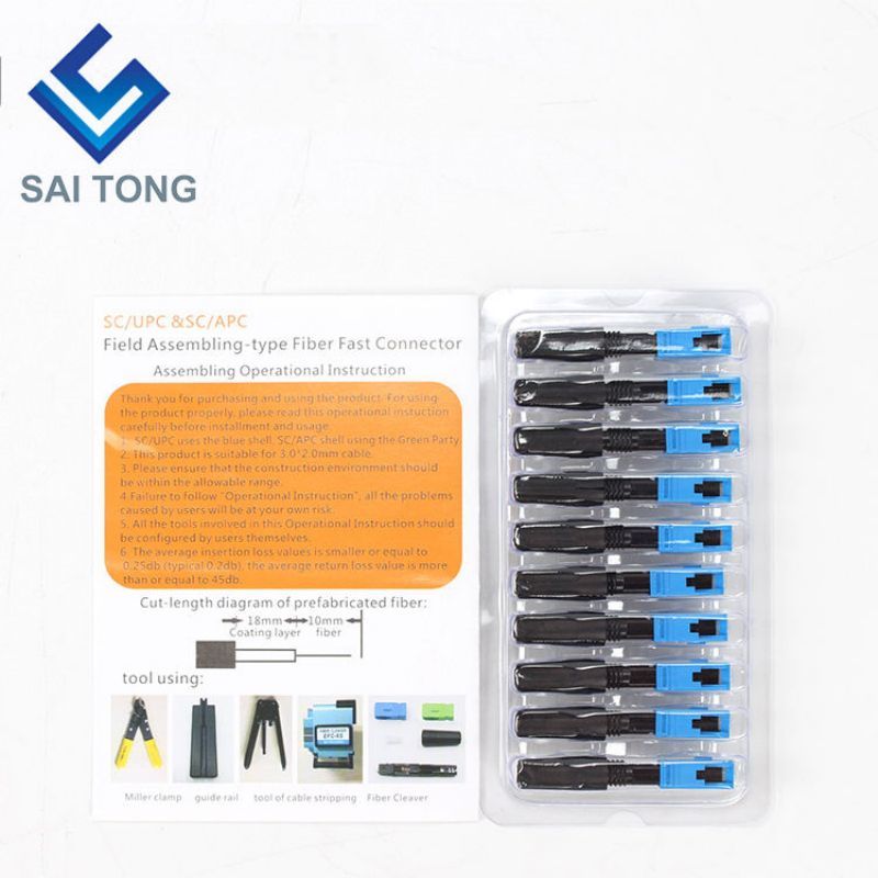 SC APC UPC screw type fiber optic fast connector Quick Connector Anatel ftth embedded connector